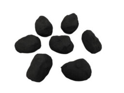 The Stove Wizard Gas Fire Replacement Coals 20 Extra Small Cast Replacement Coals, Black Ceramic Artificial Coal - thumbnail 3