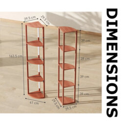 Modern Dimmable Floor Lamp For Living Room With 5 Shelves Brown - thumbnail 6