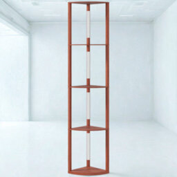 Modern Dimmable Floor Lamp For Living Room With 5 Shelves Brown - thumbnail 4
