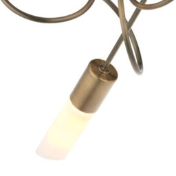 First Choice Lighting Set Of 2 Joshi - Antique Brass Semi Flush Ceiling Lights - thumbnail 7