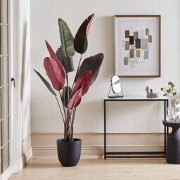Beliani 170 Cm Artificial Banana Tree Green And Black, Cement Base, Indoor Decor - thumbnail 2