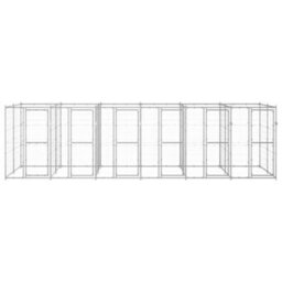 Berkfield Outdoor Dog Kennel Galvanised Steel 14.52 M2 - thumbnail 2
