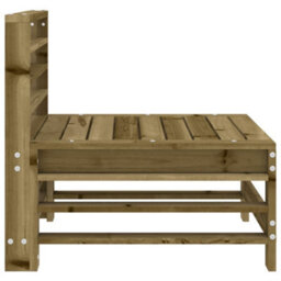 Walplus Outdoor Garden Middle Sofa For Patio Balcony Poolside Furniture Impregnated Wood Pine - Cushion Not Included - thumbnail 3