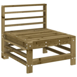 Walplus Outdoor Garden Middle Sofa For Patio Balcony Poolside Furniture Impregnated Wood Pine - Cushion Not Included - thumbnail 2
