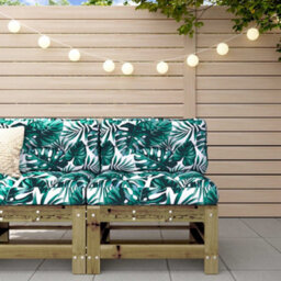 Walplus Outdoor Garden Middle Sofa For Patio Balcony Poolside Furniture Impregnated Wood Pine - Cushion Not Included - thumbnail 1