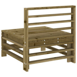 Walplus Outdoor Garden Middle Sofa For Patio Balcony Poolside Furniture Impregnated Wood Pine - Cushion Not Included - thumbnail 4