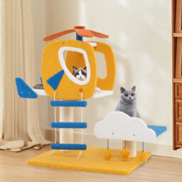 Costway 76 Cm Cat Tree For Indoor Cats Small Cat Tower W/ Helicopter Top Perch - thumbnail 9