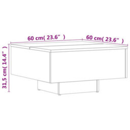 Vidaxl Coffee Table White 60X60X31.5 Cm Engineered Wood Coffee Tables - thumbnail 3