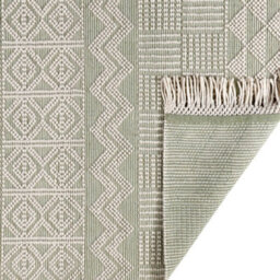 Ivory Geometric Kilim Luxurious Modern Easy To Clean Rug For Dining Room Bed Room And Living Room-120Cm X 170Cm - thumbnail 6