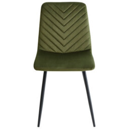 Beliani Set Of 4 Dining Chairs Havre Velvet Olive Green - thumbnail 5