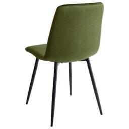 Beliani Set Of 4 Dining Chairs Havre Velvet Olive Green - thumbnail 6