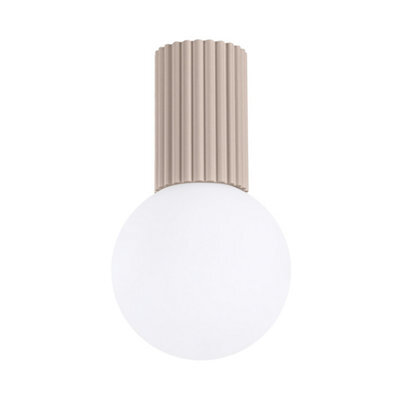 Sollux Lighting Halo Aluminum/glass Taupe 1 Lights Modern Ceiling Light - image 1