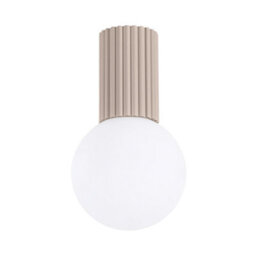 Sollux Lighting Halo Aluminum/glass Taupe 1 Lights Modern Ceiling Light - thumbnail 1