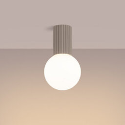Sollux Lighting Halo Aluminum/glass Taupe 1 Lights Modern Ceiling Light - thumbnail 2