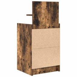 Berkfield Bedside Cabinet With 2 Drawers Smoked Oak 38X34X80 Cm - thumbnail 8