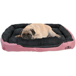 Actiaspet Faux Fur Pet Bed Pink/grey Medium - thumbnail 2