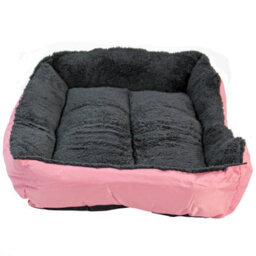 Actiaspet Faux Fur Pet Bed Pink/grey Medium - thumbnail 5