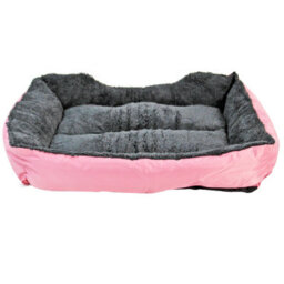 Actiaspet Faux Fur Pet Bed Pink/grey Medium - thumbnail 6