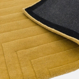 Yellow Wool Easy To Clean Optical/ (3D) Handmade , Luxurious , Modern , Wool Rug For Living Room, Bedroom - 120Cm X 170Cm - thumbnail 3