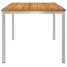 Berkfield Outdoor Dining Table Brown 150 X 90 X 75 Cm Solid Acacia Wood - thumbnail 6