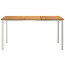 Berkfield Outdoor Dining Table Brown 150 X 90 X 75 Cm Solid Acacia Wood - thumbnail 5