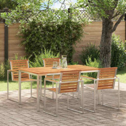 Berkfield Outdoor Dining Table Brown 150 X 90 X 75 Cm Solid Acacia Wood - thumbnail 1