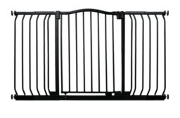 Bettacare Curved Top Dog Gate, 161Cm - 170Cm, Matt Black, Pressure Fit Pet Gate For Dog And Puppy, Pet And Dog Barrier - thumbnail 1