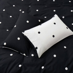 Aspire Homeware Printed Microfiber Duvet Cover Set, Black & White Dotted Reversible, Double, (L)200Cm X (W)200Cm - thumbnail 4
