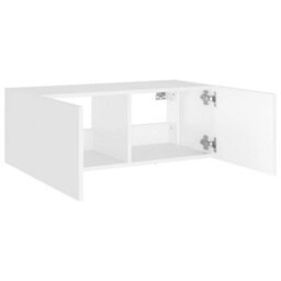 Walplus Tv Wall Cabinet With Led Lights White 80X35X31 Cm - thumbnail 8
