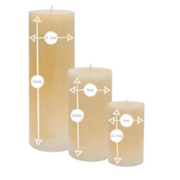 Nicola Spring Vanilla Pillar Candles - 6 Sizes - Cream - Pack Of 6 - thumbnail 4