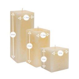 Nicola Spring Vanilla Pillar Candles - 6 Sizes - Cream - Pack Of 6 - thumbnail 3