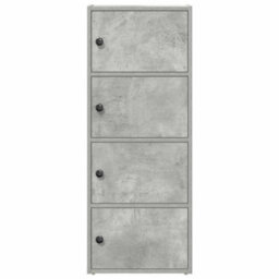 Berkfield Bookcase Concrete Grey 40X24X102 Cm Engineered Wood - thumbnail 4