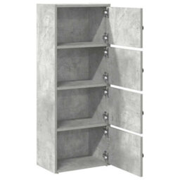 Berkfield Bookcase Concrete Grey 40X24X102 Cm Engineered Wood - thumbnail 5