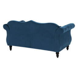 Beliani Sofa 3 Seater Skien Velvet Navy Blue - thumbnail 5