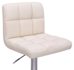 Lamboro Allegro Deluxe Kitchen Bar Stool, Adjustable Height And Swivel, Breakfast Bar & Home Barstool, Cream - thumbnail 7