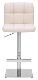 Lamboro Allegro Deluxe Kitchen Bar Stool, Adjustable Height And Swivel, Breakfast Bar & Home Barstool, Cream - thumbnail 3
