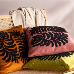 Furn. Maldive Botanical Velvet Tufted Polyester Filled Cushion - thumbnail 6