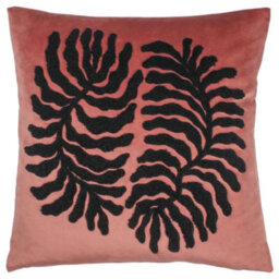 Furn. Maldive Botanical Velvet Tufted Polyester Filled Cushion - thumbnail 1