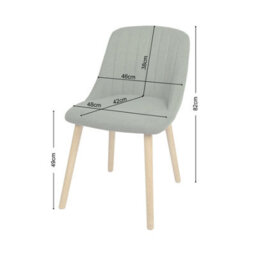 Emilia Dining Chairs In Premium Textured Linen Set Of 2 Green - thumbnail 9