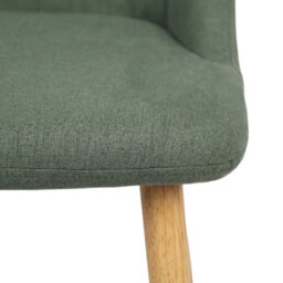 Emilia Dining Chairs In Premium Textured Linen Set Of 2 Green - thumbnail 8