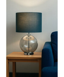 Lighting Supermarket Orb Smokey Blue/chrome Table Lamp - thumbnail 6