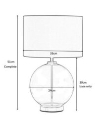 Lighting Supermarket Orb Smokey Blue/chrome Table Lamp - thumbnail 7