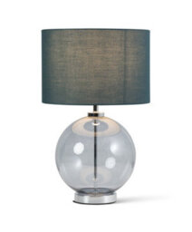 Lighting Supermarket Orb Smokey Blue/chrome Table Lamp - thumbnail 2