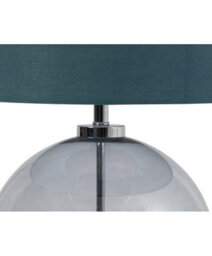 Lighting Supermarket Orb Smokey Blue/chrome Table Lamp - thumbnail 3