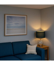 Lighting Supermarket Orb Smokey Blue/chrome Table Lamp - thumbnail 5