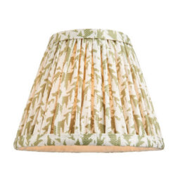 Luminosa Lighting Luminosa Dome Arc Brushed Aged Brass Plate Wall Light With Herb Garden Green Fabric Leaf Shade 16Cm B22 - thumbnail 6