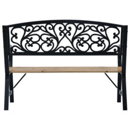 Walplus Garden Bench 120 Cm Wooden Seater Outdoor Furniture - thumbnail 3