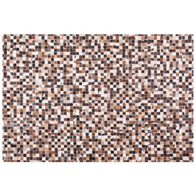 Beliani Rug Konya Brown 160 X 230 Cm Leather - image 1