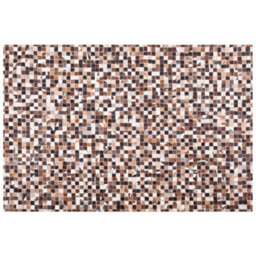 Beliani Rug Konya Brown 160 X 230 Cm Leather - thumbnail 4