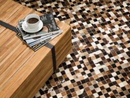 Beliani Rug Konya Brown 160 X 230 Cm Leather - thumbnail 2